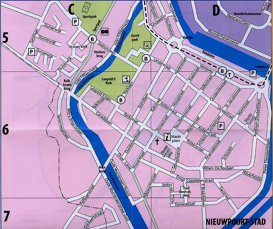 kaart nieuwpoort-stad