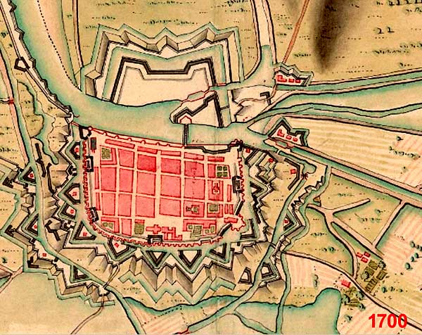 kaart nieuwpoort 1700