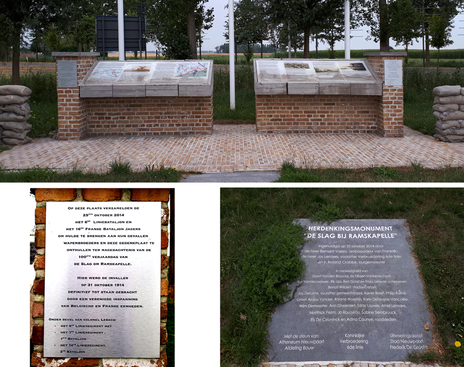 monument herdenking 100st verjaardag van de slag om ramskapell