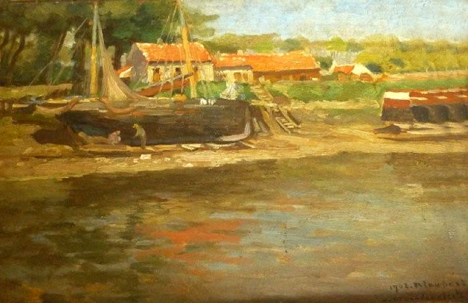 echilderij scheepswerf vandenabeele 1902 schilder Victor Gilsoul